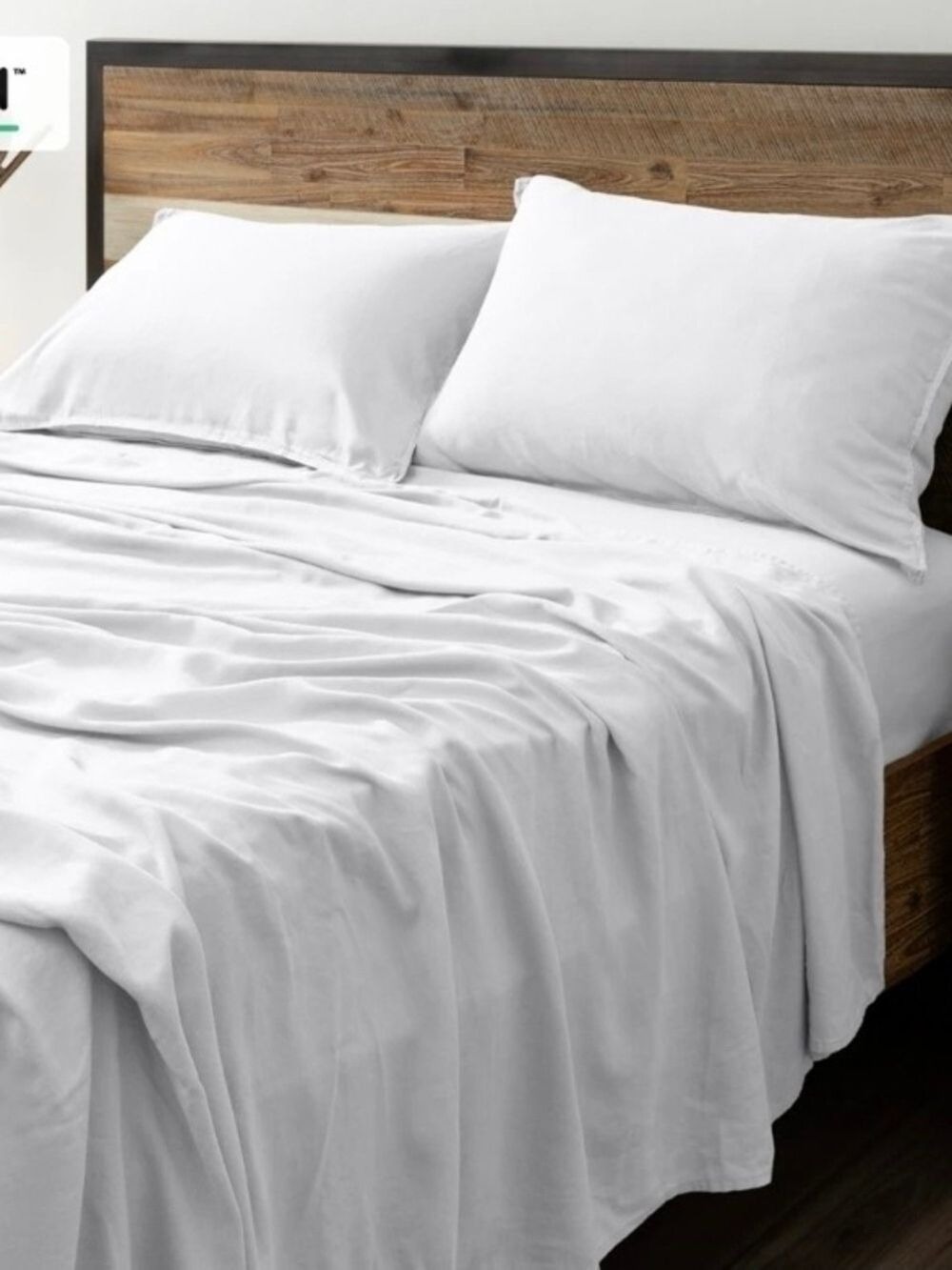 Lightly Used QE Home Hemp Touch Sheet Set - King White